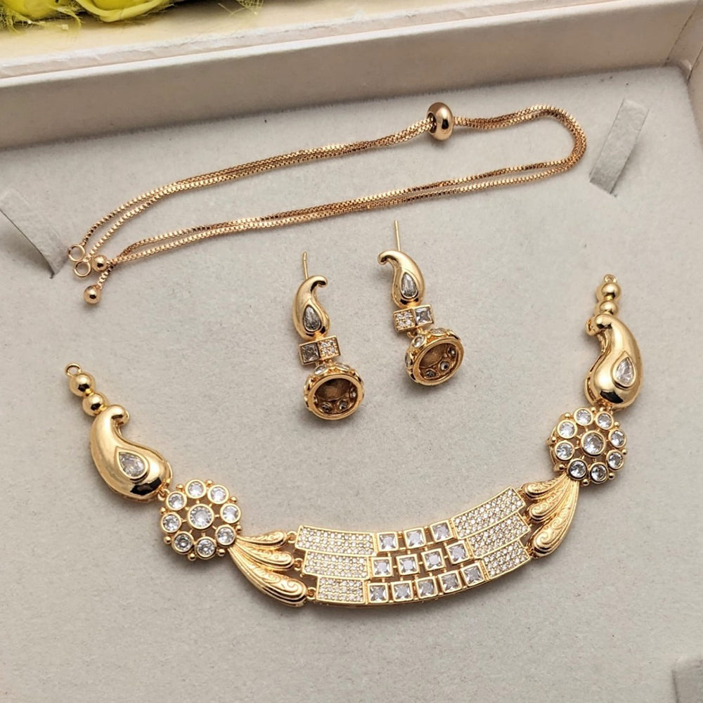 Akruti Collection Antique Finish Austrian Stone Necklace Set