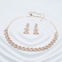 Akruti Collection Antique Finish Austrian Stone Necklace Set