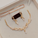 Akruti Collection Antique Finish Austrian Stone Necklace Set