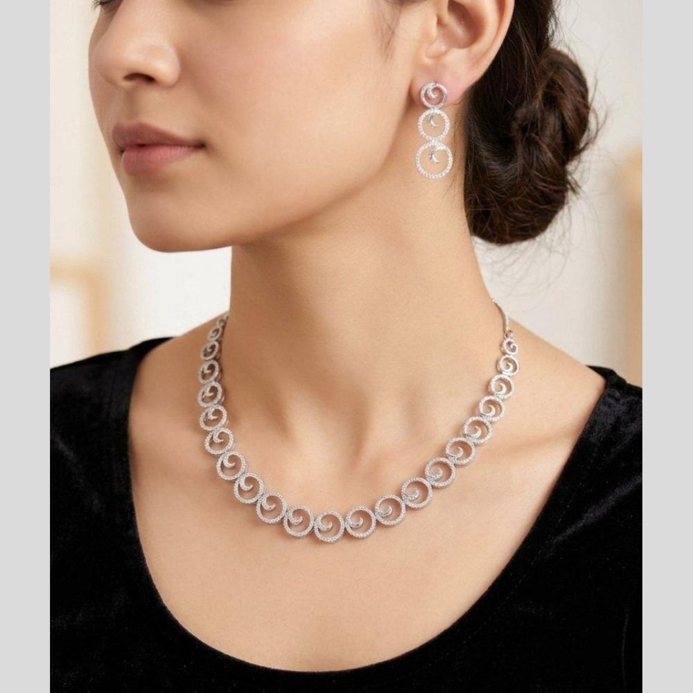 Akruti Collection Antique Finish Austrian Stone Necklace Set