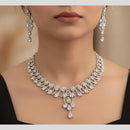 Akruti Collection Radiant Glow Modern American Daimonds Necklace Set