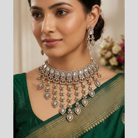Akruti Collection Radiant Glow Modern American Daimonds Necklace Set