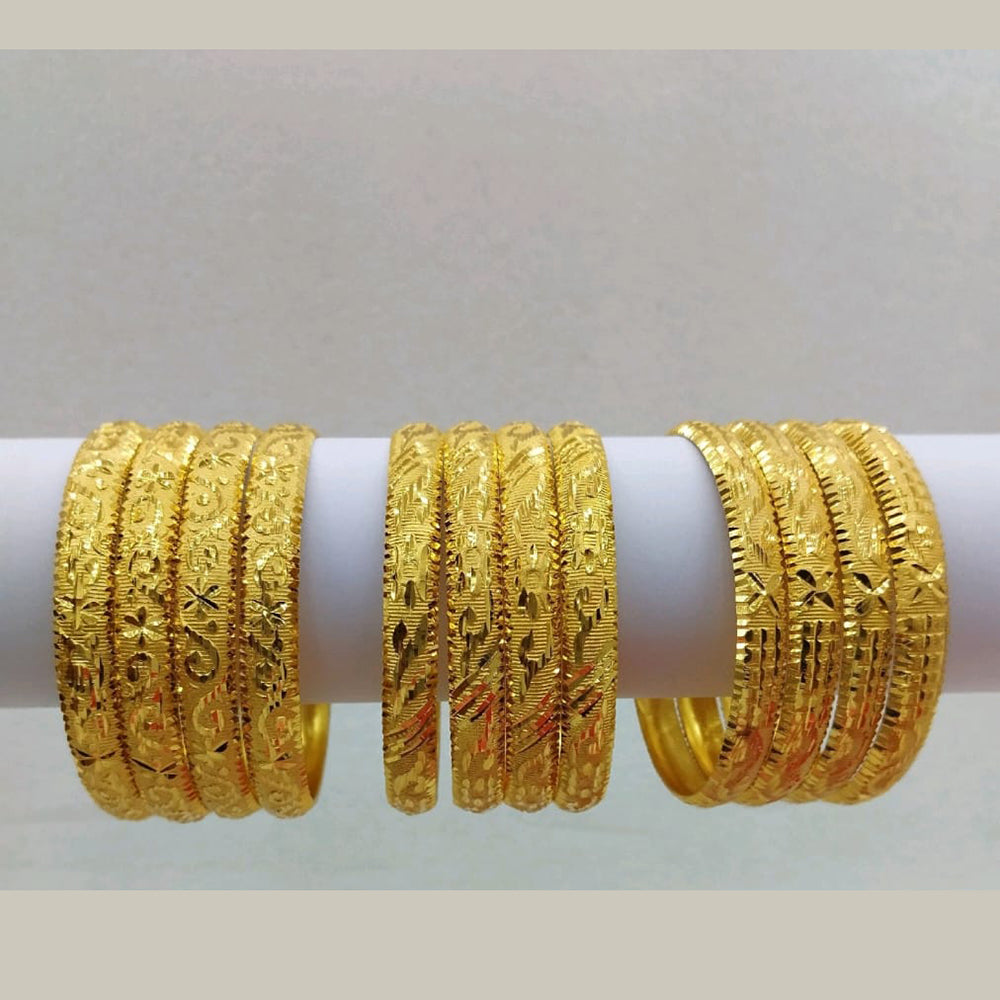 Star Bangles Designer Gold-Tone Bangles Set for Women (Assorted Desing)