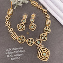 Shrijicreation Gold Plated AD Stone Necklace Set