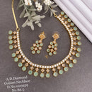 Shrijicreation Gold Plated AD Stone Necklace Set