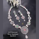 Shrijicreation Silver Plated AD Stone Necklace Set