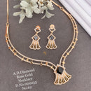 Shrijicreation Rose Gold Plated AD Stone Necklace Set