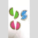 Shrijicreation Gold Plated Handmade Kundan Stone Dangler Earrings  (1 Piece Only)