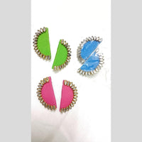 Shrijicreation Gold Plated Handmade Kundan Stone Dangler Earrings  (1 Piece Only)