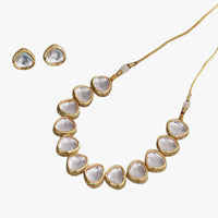 Shrijicreation Gold Plated Kundan Stone Necklace Set