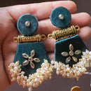Shrijicreation Gold Plated Handmade Pearl Dangler Earrings