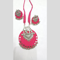 Shrijicreation Ethnic Oxidised Plated Mirror Work And Elephant Design Necklace Set
