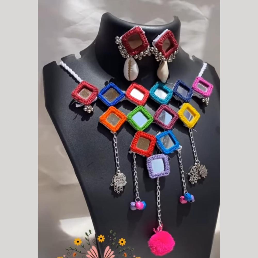 Shrijicreation Oxidised Plated Handmade Shell Necklace Set