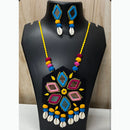 Shrijicreation Sea Sparkle Mirror Work And Shell Necklace Set