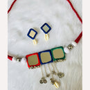 Shrijicreation Handcrafted Oxidised Plated Mirror And Shell Necklace Set