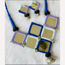 Shrijicreation Rustic Charm Oxidised Plated Mirror Necklace Set