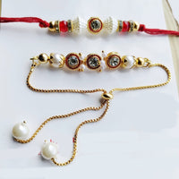 Palak Art Gold Plated Rakhi Combo