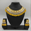Palak Art Gold Plated Kundan Stone And Meenakari Necklace Set