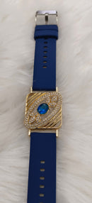 Palak Art Gold Plated Austrian Stone  Wrist Watch Style Belt Bracelet