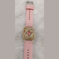 Palak Art Gold Plated Austrian Stone  Wrist Watch Style Belt Bracelet
