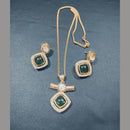 Palak Art Gold Plated Austrian Stone Stone Chain Pendent Set