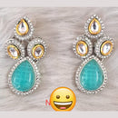 Palak Art  Gold Plated Kundan Stone Dangler Earrings