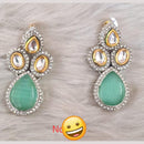 Palak Art  Gold Plated Kundan Stone Dangler Earrings