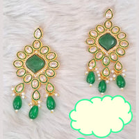 Palak Art  Gold Plated Crystal Stone Dangler Earrings
