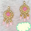 Palak Art  Gold Plated Crystal Stone Dangler Earrings