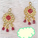 Palak Art  Gold Plated Crystal Stone Dangler Earrings