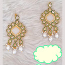 Palak Art  Gold Plated Crystal Stone Dangler Earrings