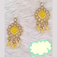 Palak Art  Gold Plated Crystal Stone Dangler Earrings