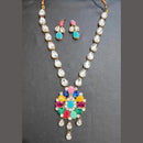 Palak Art Gold Plated Crystal Stone Necklace Set