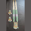 Palak Art Gold Plated Kundan Stone And Pearls Necklace Set