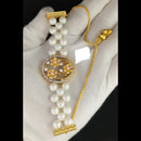 Palak Art Timeless Beauty Gold Plated Pearl Adjustable Bracelet