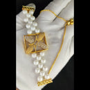 Palak Art Timeless Beauty Gold Plated Pearl Adjustable Bracelet