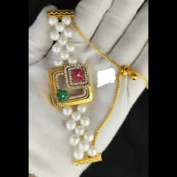 Palak Art Timeless Beauty Gold Plated Pearl Adjustable Bracelet