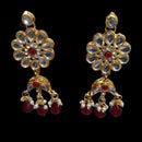 Palak Art Ethnic Glam Pota Kundan And Pearl Dangler Earrings