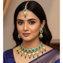 Palak Art Heritage Austrian Stone Pearl And Beads Necklace Set