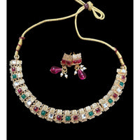 Palak Art Heritage Pota Stone Pearl And Beads Necklace Set - (Pack of 3)