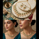 Palak Art Premium Kundan Stone And Pearl Necklace Set (Pack of 3)