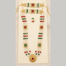 Palak Art Elegant Crystal Stone And Beads Designer Long Necklace Set