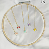 Adornment By Siddhi Gold Plated Pendant Set (Pack Of 6)