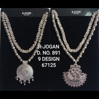 R Jogan Oxidised Plated Assorted Design Long Necklace