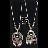 R Jogan Oxidised Plated Assorted Design Long Necklace