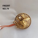 Kala Creation Gold Plated Pota Stone Finger Ring