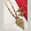 Kala Creation Gold Plated Pota Stone And Pearl Necklace Set