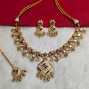 Kala Creation Gold Plated Pota Stone Necklace Set