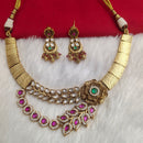 Kala Creation Gold Plated Pota Stone Necklace Set