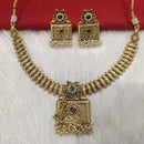 Kala Creation Gold Plated Pota Stone Necklace Set